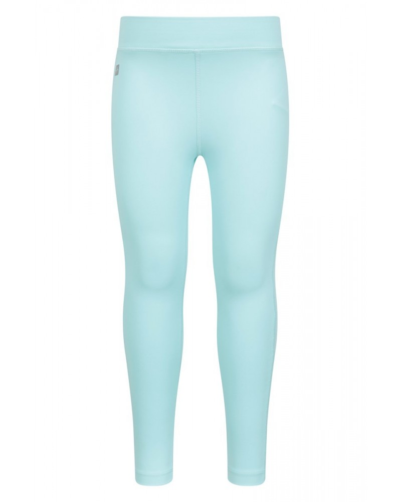 Flick Flack Soft Touch Kids Leggings Teal $16.19 Active