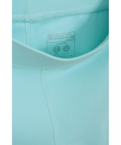 Flick Flack Soft Touch Kids Leggings Teal $16.19 Active