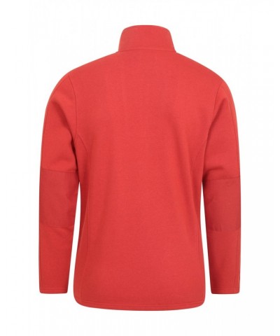 Zeta Mens Zip Neck Top Red $15.65 Fleece