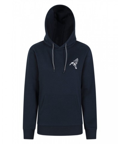 Embroidered Bird Womens Hoodie Navy $22.39 Tops