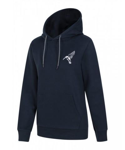 Embroidered Bird Womens Hoodie Navy $22.39 Tops