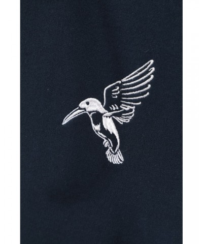 Embroidered Bird Womens Hoodie Navy $22.39 Tops