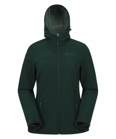 Exodus Womens Water Resistant Softshell Jacket Dark Green $38.49 Jackets