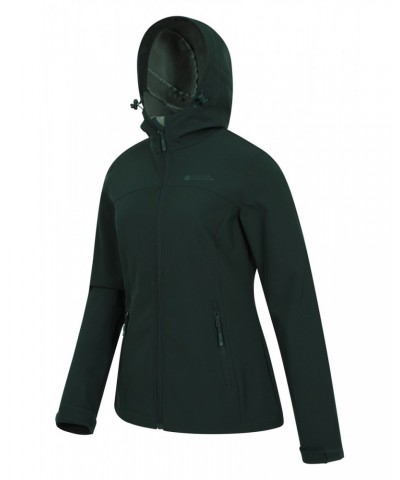 Exodus Womens Water Resistant Softshell Jacket Dark Green $38.49 Jackets