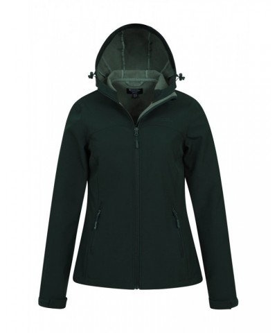 Exodus Womens Water Resistant Softshell Jacket Dark Green $38.49 Jackets