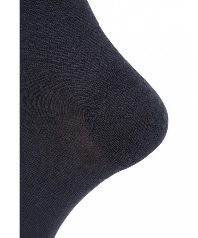 Mens Patterned Merino Mid-Calf Socks 2-Pack Navy $13.49 Accessories