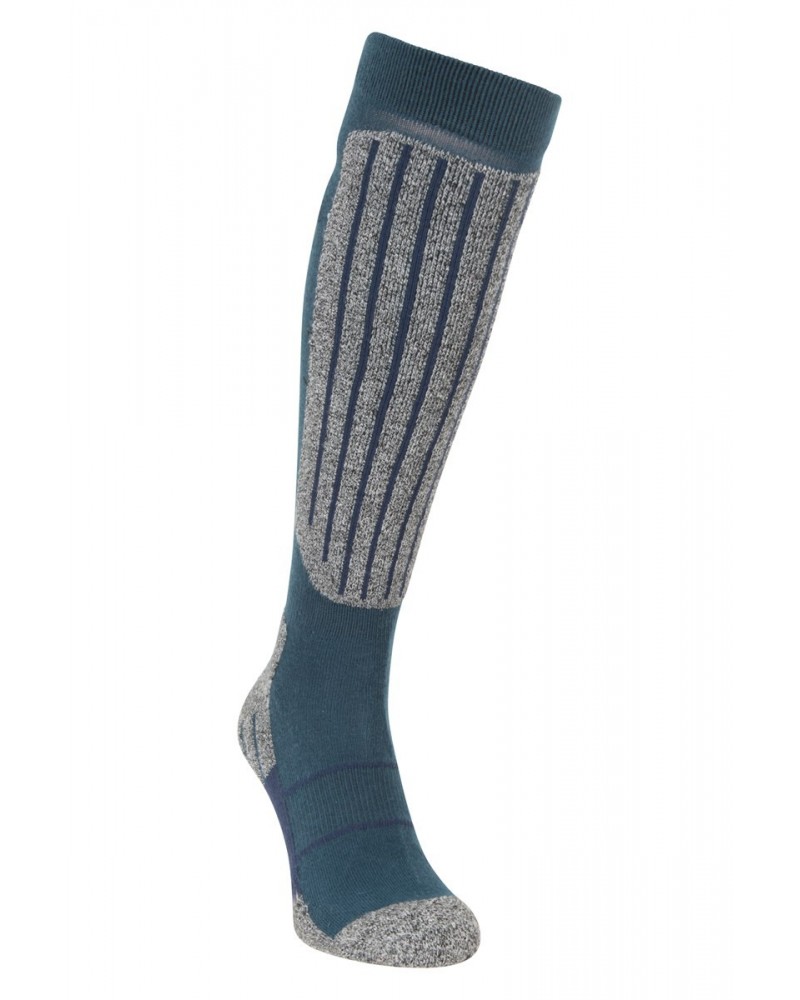 Mens IsoCool Knee Length Ski Socks Blue $10.59 Accessories