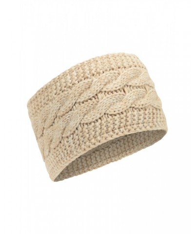 Wide Speckle Knitted Headband Beige $11.01 Travel Accessories