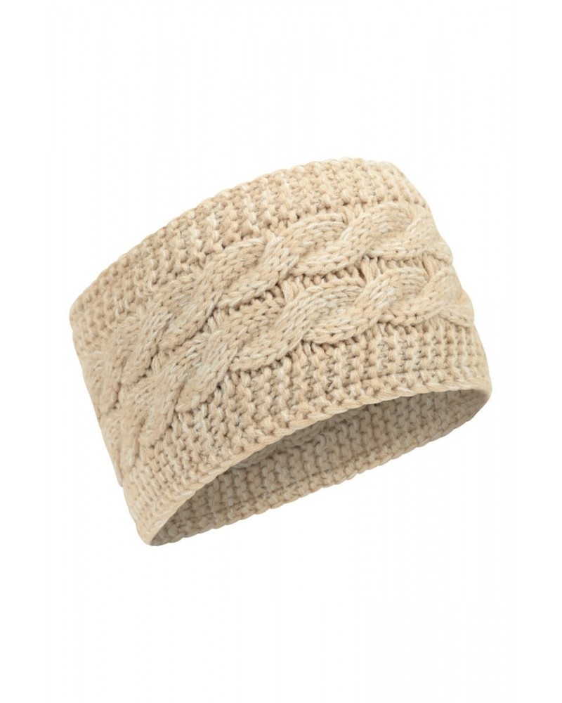 Wide Speckle Knitted Headband Beige $11.01 Travel Accessories