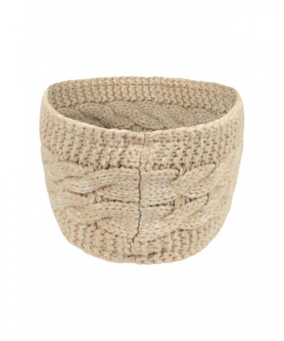 Wide Speckle Knitted Headband Beige $11.01 Travel Accessories