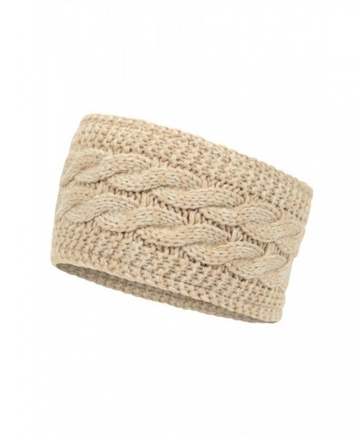 Wide Speckle Knitted Headband Beige $11.01 Travel Accessories