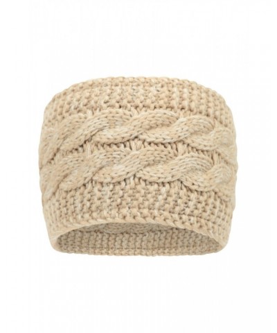 Wide Speckle Knitted Headband Beige $11.01 Travel Accessories