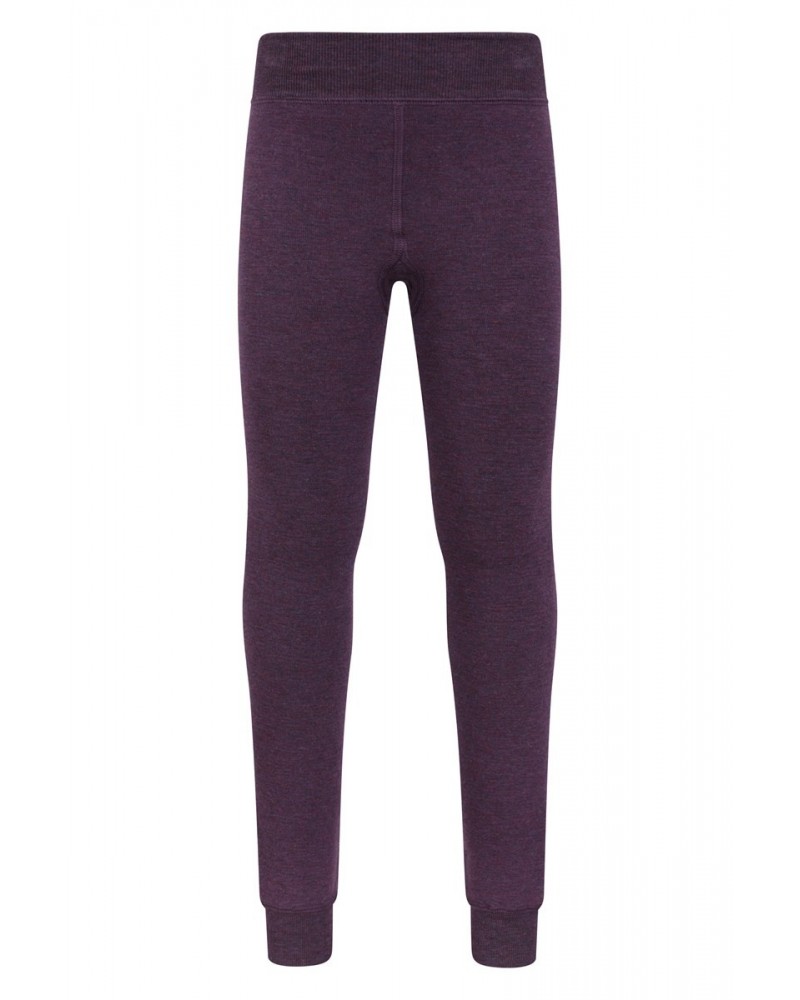 Kids Fluffy Fleece Lined Leggings Purple $11.39 Pants