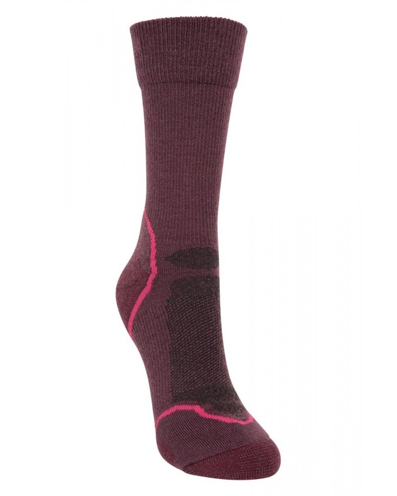 Merino Hiker Womens Quarter Length Socks Purple $11.59 Accessories