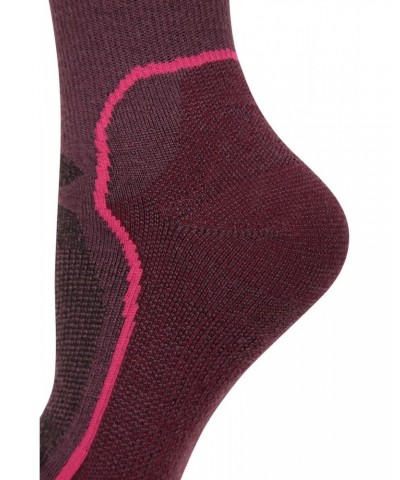 Merino Hiker Womens Quarter Length Socks Purple $11.59 Accessories