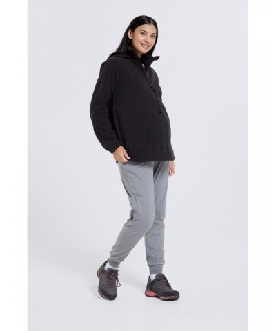 Azurite Maternity Half-Zip Fleece Black $18.14 Fleece