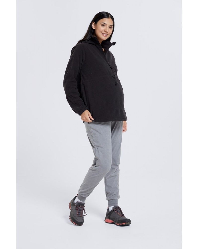 Azurite Maternity Half-Zip Fleece Black $18.14 Fleece