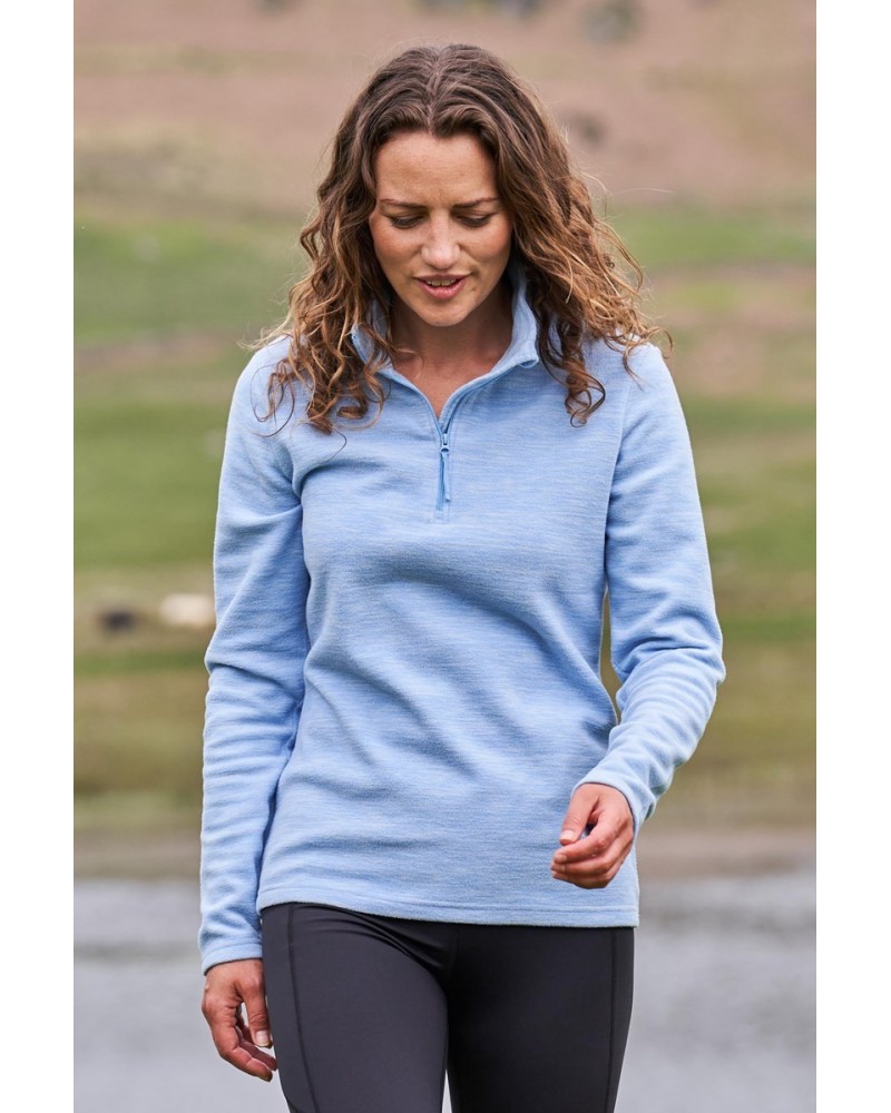 Snowdon Melange Womens Fleece Corn Blue $14.84 Fleece