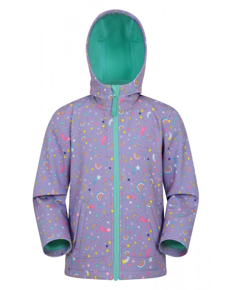 Exodus Kids Printed Water Resistant Softshell Lilac $17.10 Jackets