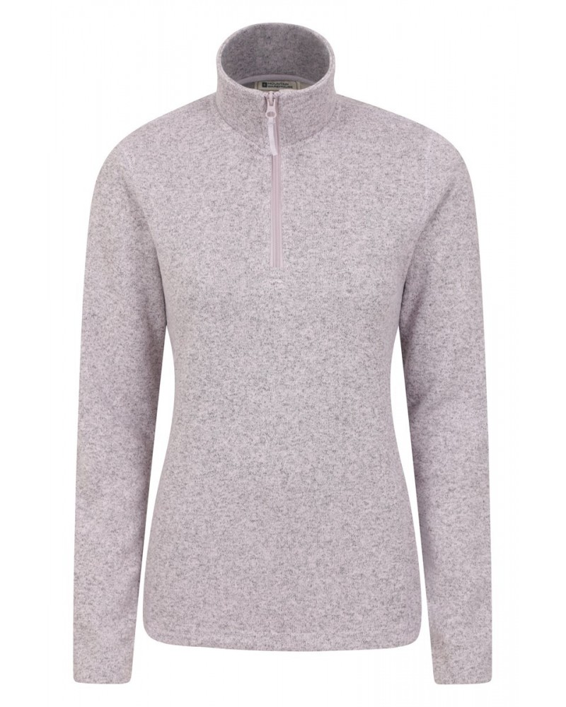 Idris Womens Half Zip Fleece Pale Pink $19.97 Fleece