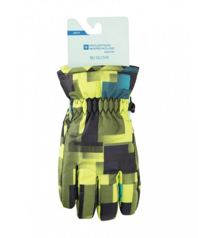 Printed Kids Ski Gloves Lime $10.39 Accessories