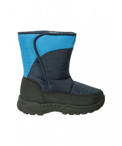 Kids Caribou Single Stripe Adaptive Snow Boots Dark Blue $19.94 Footwear