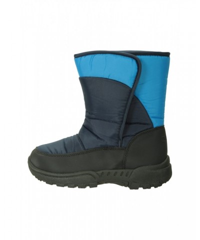 Kids Caribou Single Stripe Adaptive Snow Boots Dark Blue $19.94 Footwear