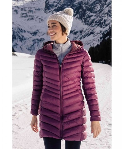 Florence Womens Long Insulated Jacket Burgundy $46.39 Jackets