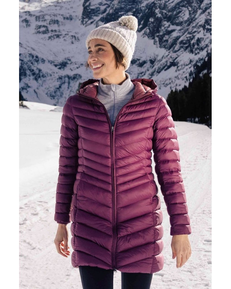 Florence Womens Long Insulated Jacket Burgundy $46.39 Jackets