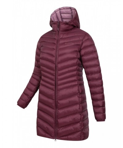 Florence Womens Long Insulated Jacket Burgundy $46.39 Jackets