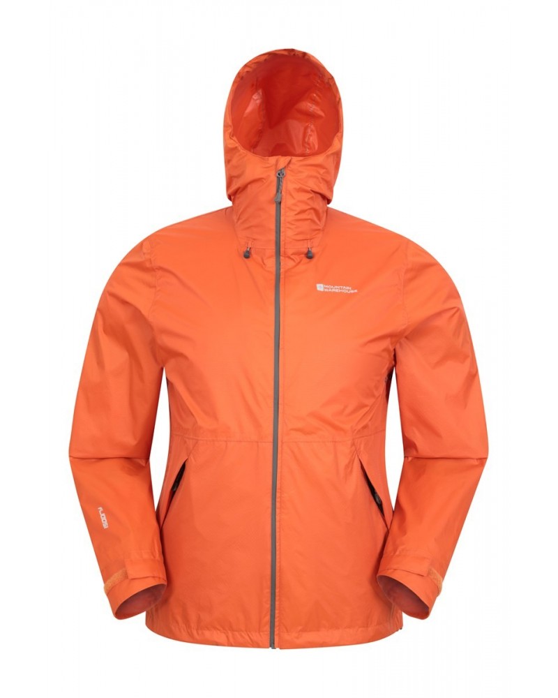 Swerve Mens Packaway Waterproof Jacket Burnt Orange $26.78 Jackets