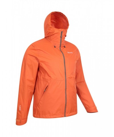 Swerve Mens Packaway Waterproof Jacket Burnt Orange $26.78 Jackets