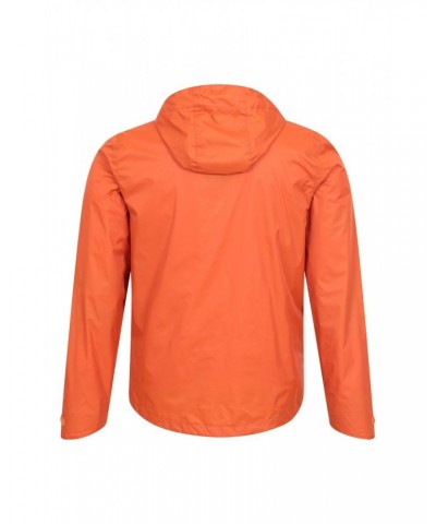 Swerve Mens Packaway Waterproof Jacket Burnt Orange $26.78 Jackets