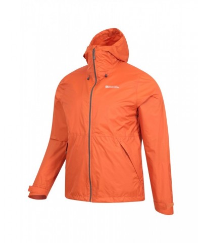 Swerve Mens Packaway Waterproof Jacket Burnt Orange $26.78 Jackets