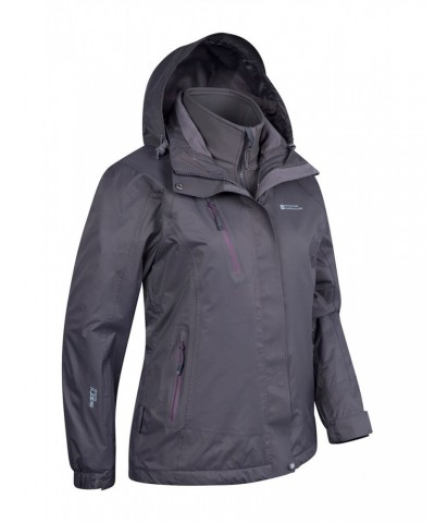 Bracken Extreme Womens 3 in 1 Waterproof Jacket Dark Grey $56.40 Jackets