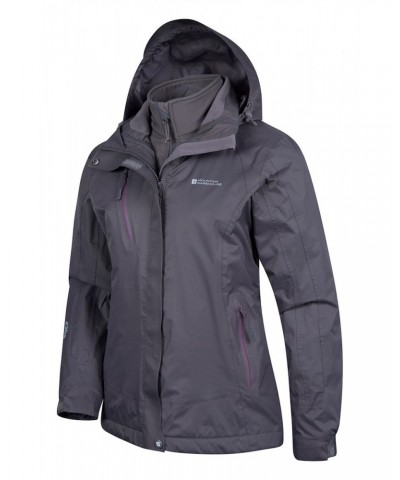 Bracken Extreme Womens 3 in 1 Waterproof Jacket Dark Grey $56.40 Jackets