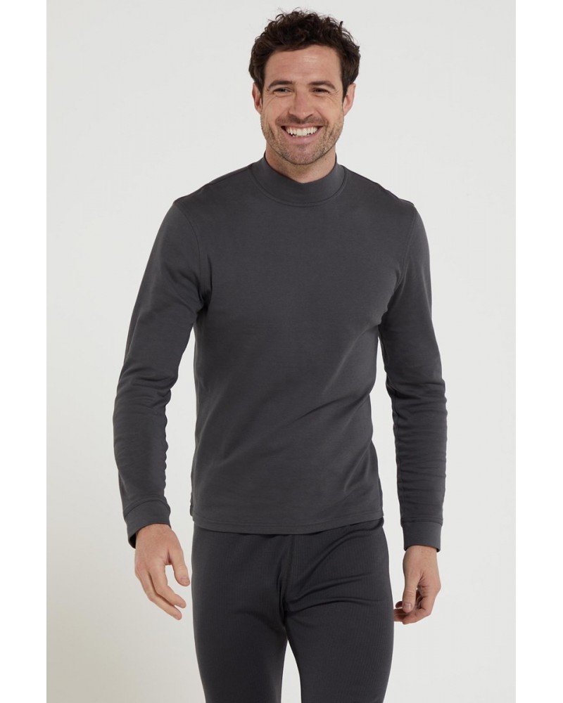 Meribel Mens Turtle Neck Top Dark Grey $13.79 Thermals