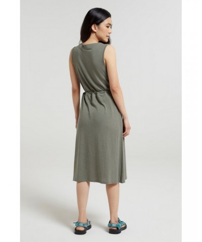 Bahamas Womens Sleeveless Dress Khaki $17.39 Dresses & Skirts