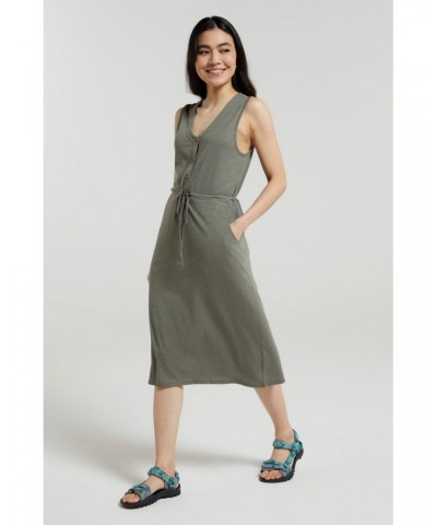 Bahamas Womens Sleeveless Dress Khaki $17.39 Dresses & Skirts