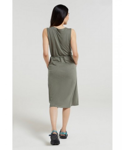 Bahamas Womens Sleeveless Dress Khaki $17.39 Dresses & Skirts