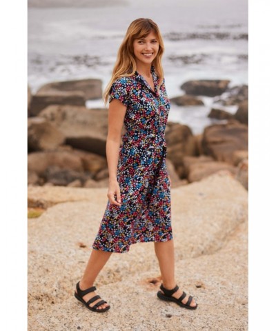 Vienna Womens Printed Shirt Dress Mixed $23.32 Dresses & Skirts