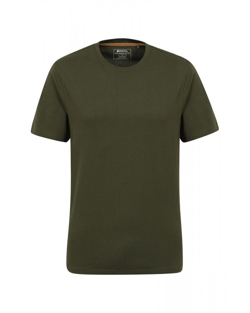 Eden Mens Organic Plain T-Shirt Dark Green $11.39 Tops