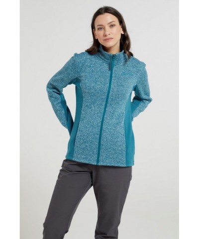 Idris Womens Panelled Fleece Jacket Dark Teal $28.61 Fleece