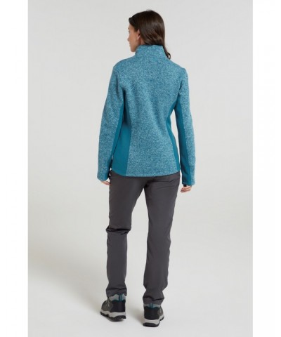 Idris Womens Panelled Fleece Jacket Dark Teal $28.61 Fleece