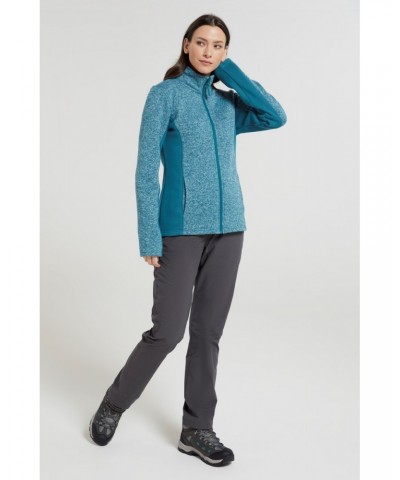 Idris Womens Panelled Fleece Jacket Dark Teal $28.61 Fleece