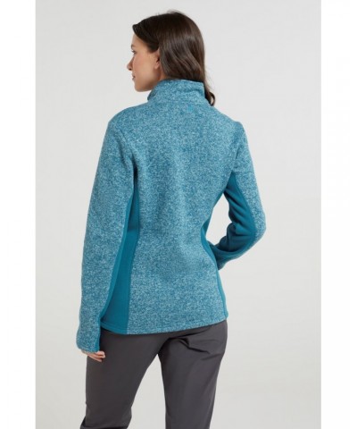 Idris Womens Panelled Fleece Jacket Dark Teal $28.61 Fleece