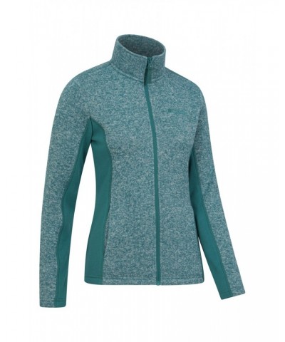 Idris Womens Panelled Fleece Jacket Dark Teal $28.61 Fleece