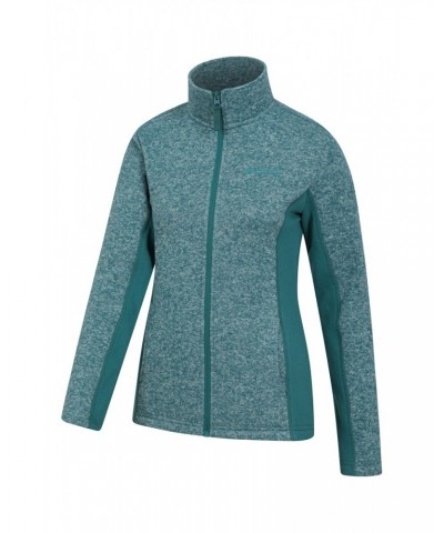 Idris Womens Panelled Fleece Jacket Dark Teal $28.61 Fleece