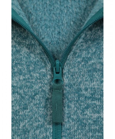 Idris Womens Panelled Fleece Jacket Dark Teal $28.61 Fleece