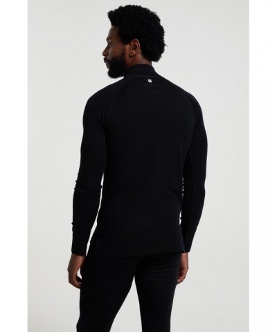 Merino II Mens Zip Neck Base Layer Top Black $25.64 Thermals